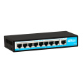 Interruptor PoE de 10 Portas 10/100 M com Comutador Ethernet Padrão 802.3af